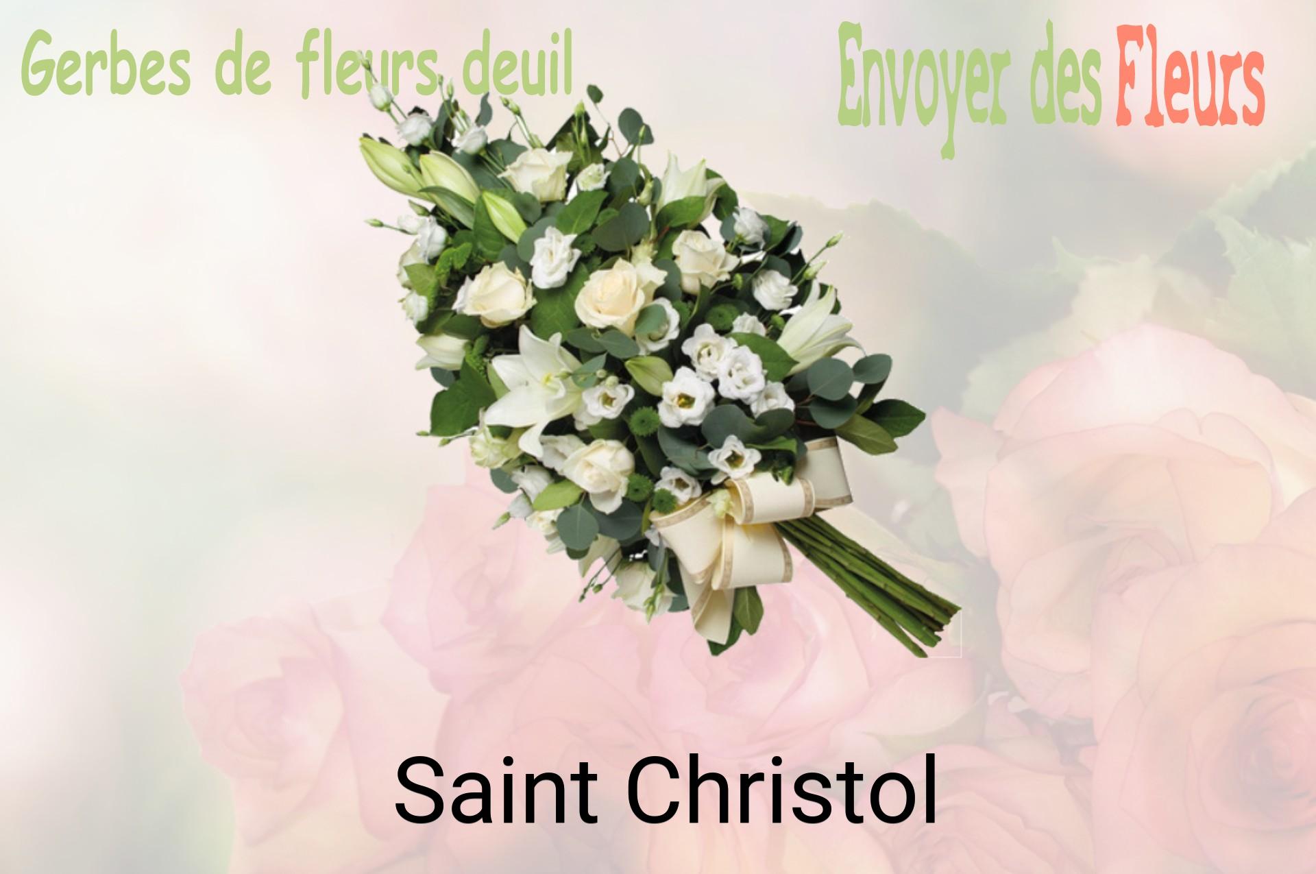 Gerbe de fleurs de deuil livrée à Saint-Christol